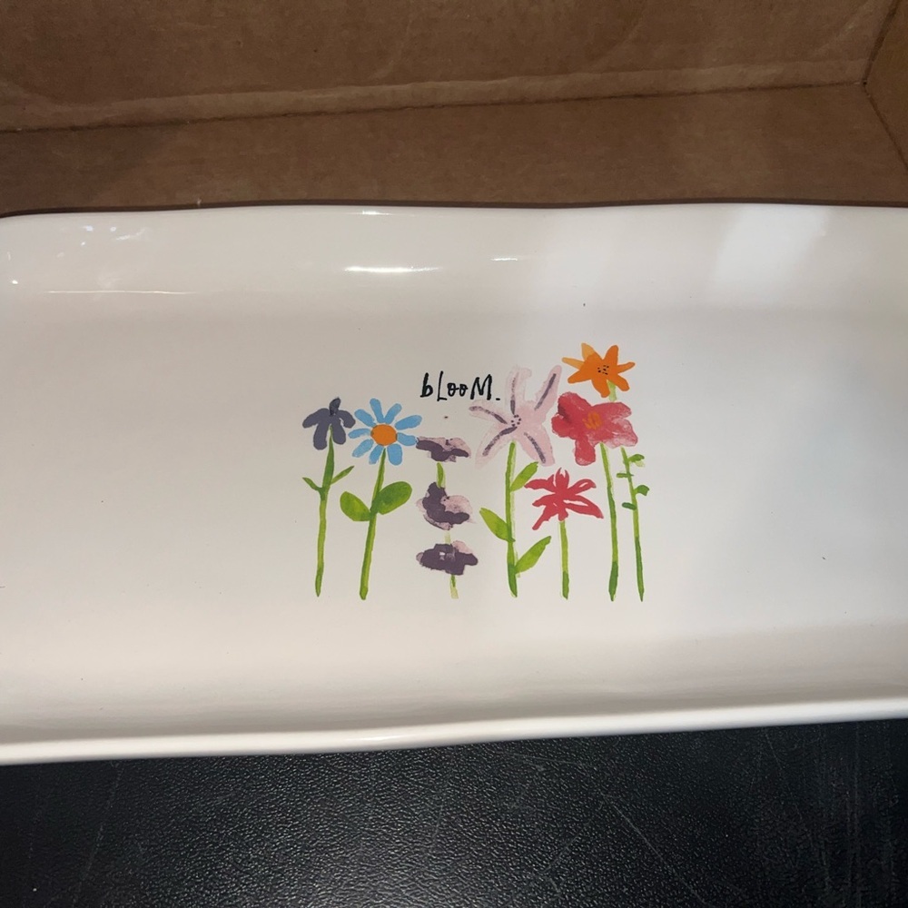 Rae Dunn Bloom Tray with Colorful Floral Design